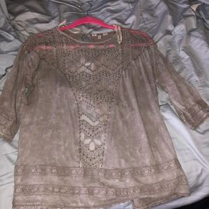 Gimmicks 3/4 Sleeve lace Shirt